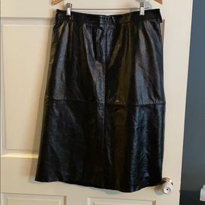 Midi length leather skirt by Gap